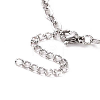 304 Stainless Steel Cable Chain Bracelet for Men Women BJEW-E031-05D-P-1