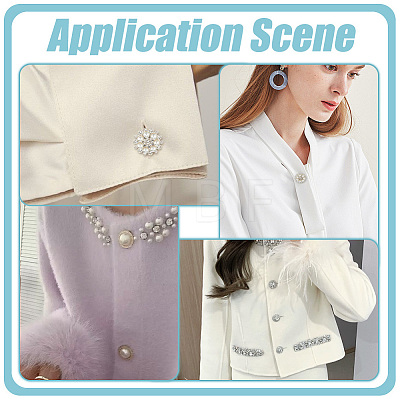 6Pcs Alloy Rhinestone Cufflinks JEWB-PH01307-1