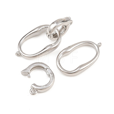 Brass Fold Over Clasps KK-H292-25P-1