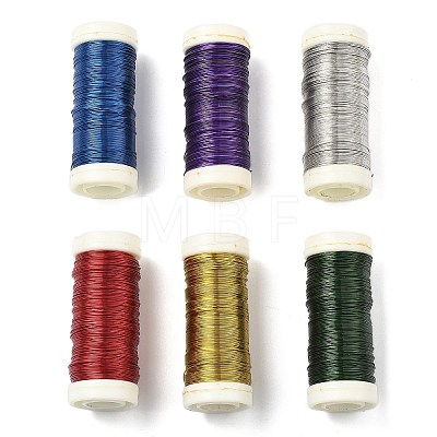6 Rolls 6 Colors Baking Paint Iron Wire MW-K001-0.4mm-1
