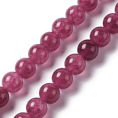 Natural Jade Imitation Garnet Beads Strands G-I334-02B-1