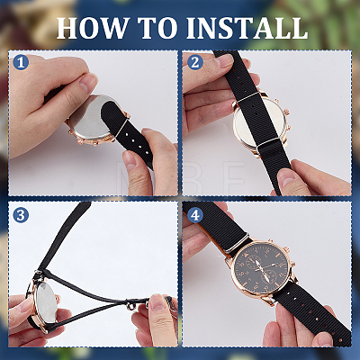 3Pcs Nylon Watch Bands AJEW-OC0015-63A-1