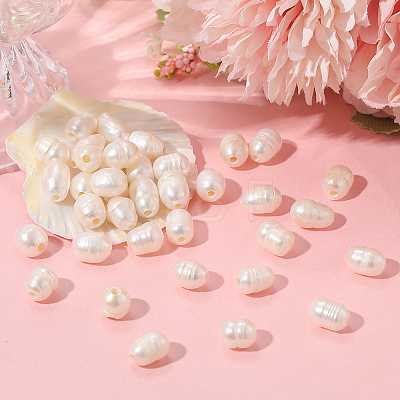 50Pcs Large Hole Pearl Beads PEAR-LT0001-09A-1