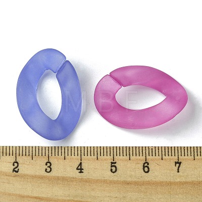 Transparent Frosted Acrylic Linking Rings OACR-B017-03A-1