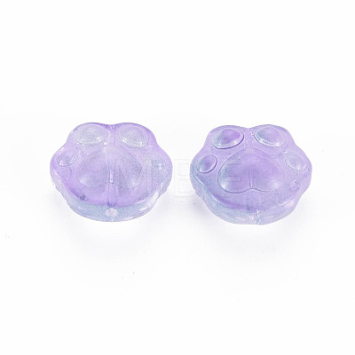 Two Tone Transparent Baking Painted Glass Beads GLAA-S190-021-B07-1