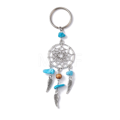 Woven Web/Net with Wing Alloy Pendant Keychain KEYC-JKC00587-1