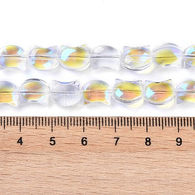 Electroplate Glass Beads Strands EGLA-Q128-07A-AB02-1