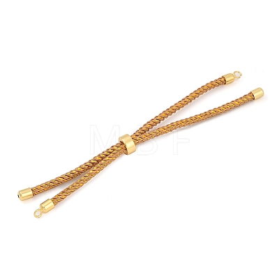 Braided Cotton Cord Slider Bracelet Making MAK-R001-01G-05-1