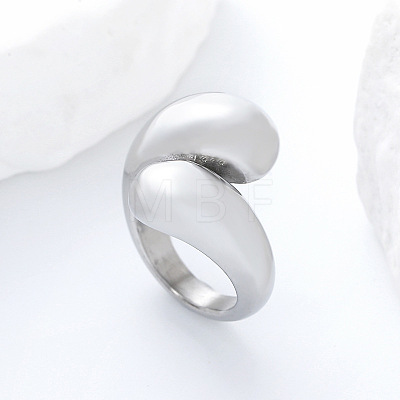 304 Stainless Steel Cuff Open Rings for Women LS-AP0200-2-1