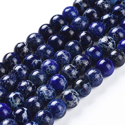 Natural Imperial Jasper Beads Strands G-G814-07-8mm-02-1