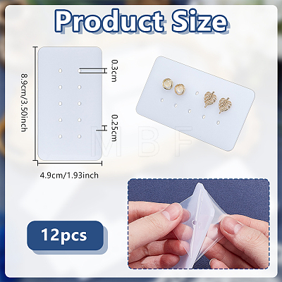 12Pcs 10-Hole Acrylic Earring Display Cards EDIS-OC0001-10A-1