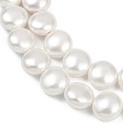 Electroplated Shell Pearl Beads Strands BSHE-G027-13B-1