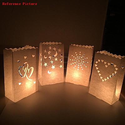 Hollow Candle Paper Bag CARB-WH0007-01-1