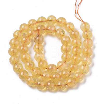 Natural Citrine Beads Strands G-R465-25B-1