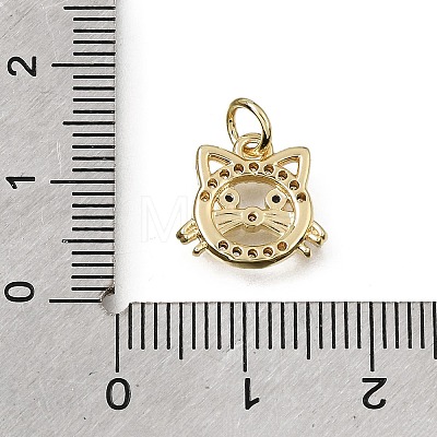 Brass Micro Pave Black Cubic Zirconia Charms CU-L001-18G-11-1