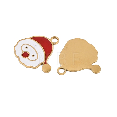 304 Stainless Steel Enamel Christmas Theme Pendants STAS-G359-01G-03-1