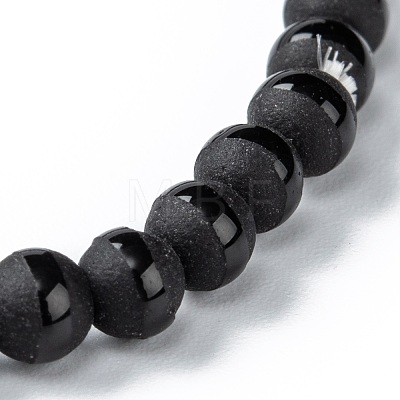 Frosted Glass Beads Stretch Bracelets BJEW-I296-09A-1