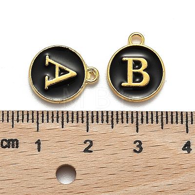 Golden Plated Alloy Enamel Charms ENAM-US0001-01-RS-1