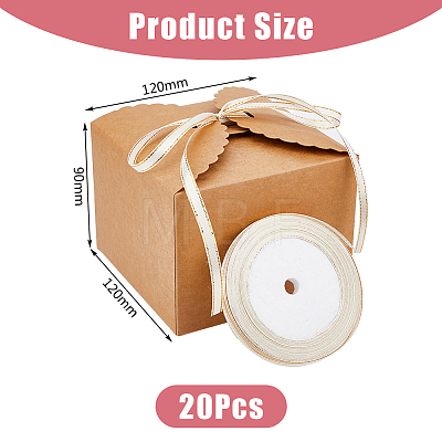 DICOSMETIC 20Pcs Folding Kraft Paper Cookies Boxes DIY-DC0002-28-1