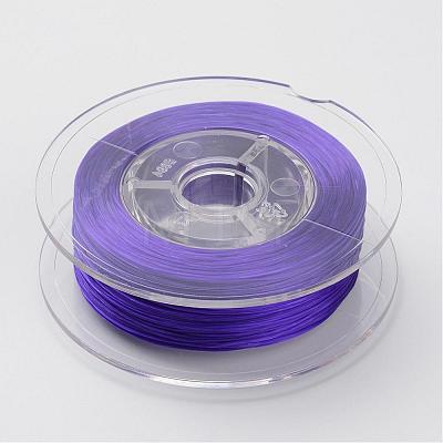 Japanese Eco-Friendly Dyed Flat Elastic Crystal String EW-F005-0.6mm-01-1