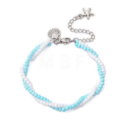 Handmade Glass Seed Beaded Bracelets for Women BJEW-MZ00129-02-1