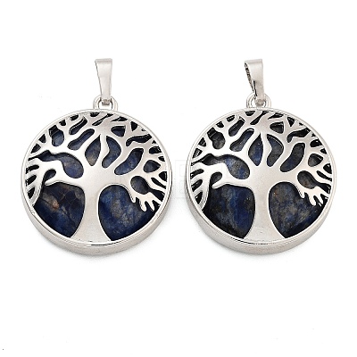 Natural Sodalite Pendants G-P350-D16-1