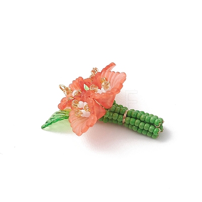 Glass Seed Beaded Pendants PALLOY-MZ01155-03-1