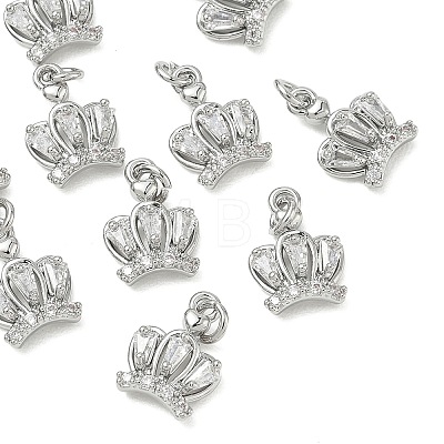 SHEGRACE Brass Micro Pave Cubic Zirconia Pendants XGRQ3D639-516P-1