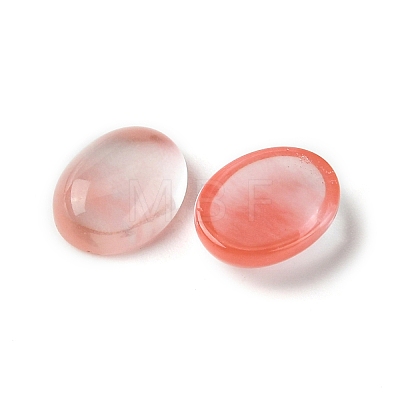 Cherry Quartz Glass Cabochons G-A094-01B-56-1