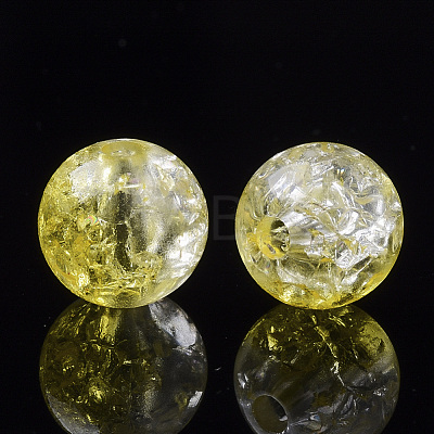 Transparent Crackle Acrylic Beads CACR-N002-03-1