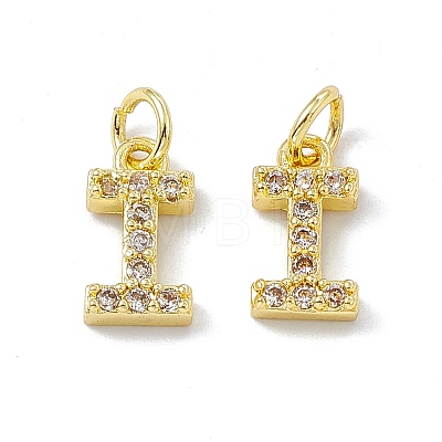 Real 18K Gold Plated Brass Micro Pave Clear Cubic Zirconia Charms KK-E068-VB452-I-1