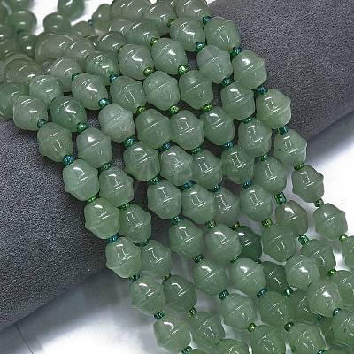 Natural Green Aventurine Beads Strands G-K389-D13-01-1