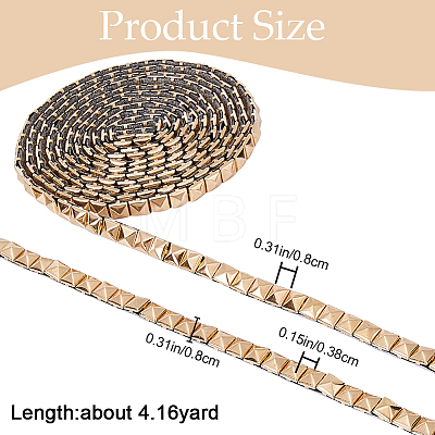 Gorgecraft 4.16 Yards Brass Pyramid Stud Nailhead Trim OCOR-GF0003-57-1