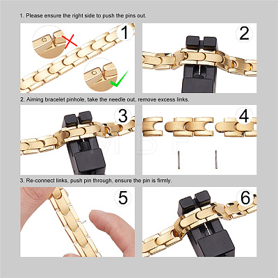 SHEGRACE Stainless Steel Panther Chain Watch Band Bracelets JB666A-1
