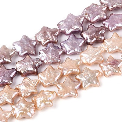 Natural Baroque Keshi Pearl Beads Strands PEAR-S020-Z03-02B-1