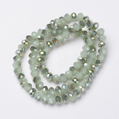 Electroplate Glass Beads Strands EGLA-A034-J4mm-S06-1
