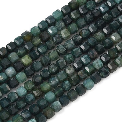 Natural Moss Agate Beads Strands G-F797-A21-01-1