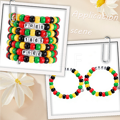 1000Pcs 4 Colors Opaque Plastic Beads KY-SC0002-63-1