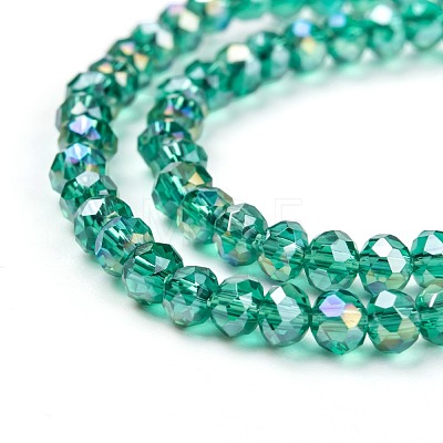 Electroplate Glass Beads Strands EGLA-X0007-01B-4mm-1
