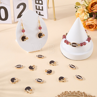 20Pcs 2 Styles Alloy Enamel Beads ENAM-SC0008-24A-1