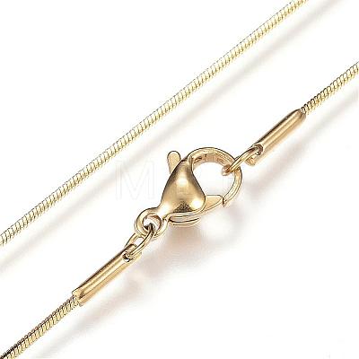 304 Stainless Steel Snake Chain Necklaces NJEW-D285-36-1