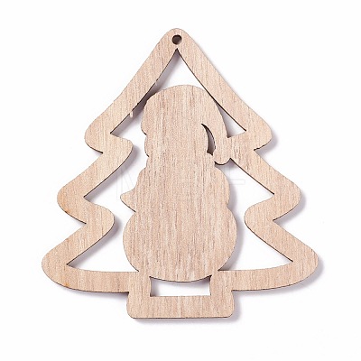 Printed Wood Big Pendants FIND-H030-02-1