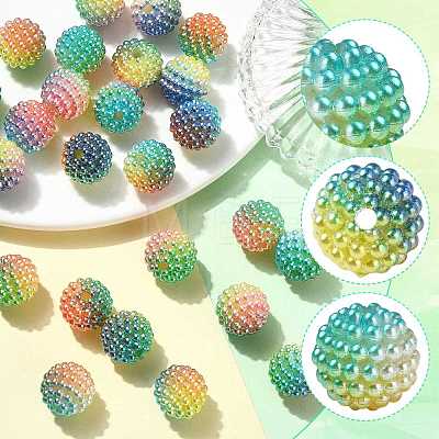 40Pcs Imitation Pearl Acrylic Beads OACR-FS0002-89A-17-1
