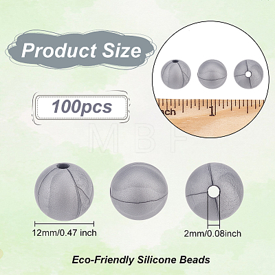 Food Grade Eco-Friendly Silicone Beads SIL-WH0010-10B-1