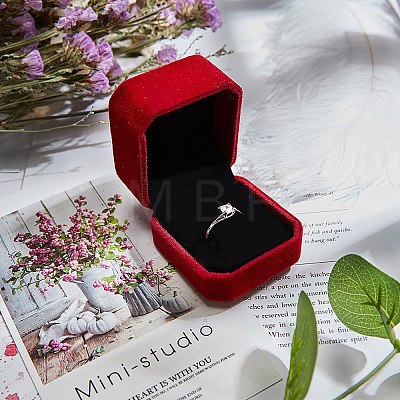 Square Velvet Ring Boxes LS-VBOX-WH0002-01B-1