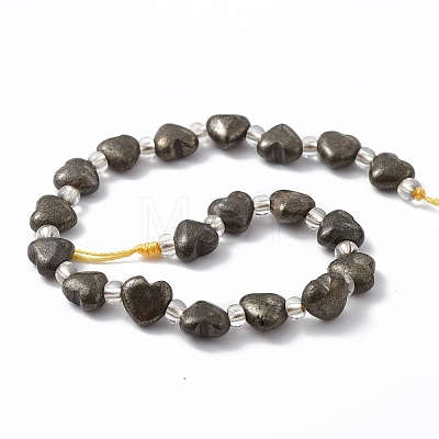 Natural Pyrite Beads Strands G-E590-02-1