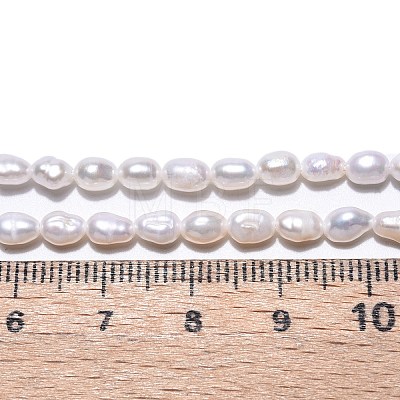 Natural Cultured Freshwater Pearl Beads Strands X-PEAR-N014-04E-01-1