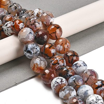Natural Fire Crackle Agate Beads Strands G-L595-A02-01C-1