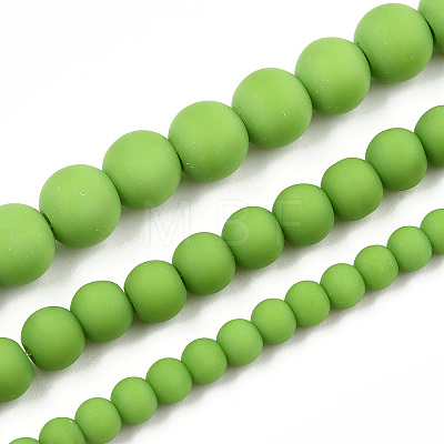 Opaque Glass Beads Strands GLAA-T032-P4mm-MD06-1