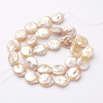 Natural Baroque Pearl Keshi Pearl Beads Strands PEAR-Q004-21B-1